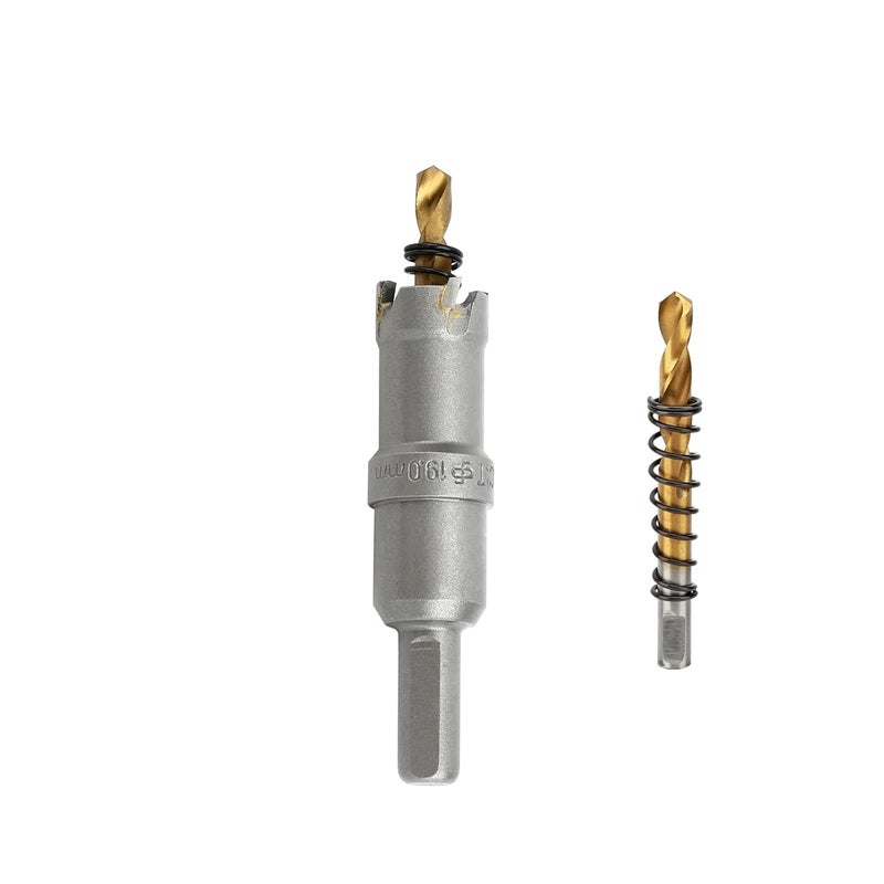 dashap 3/4''(19mm) TCT Hole Saw Kit,Tungsten Carbide Hole Saw Drill Bit with Titanium-Plated Pilot Drill bit for Hard Metal,Alloy,Aluminum,Stainless Steel,Plastic,Iron - Image 1